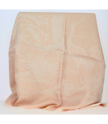 Châle Indien Beige et Argent