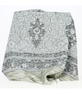 Châle Indien Gris et blanc