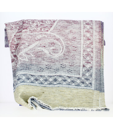 Châle Indien Bordeaux