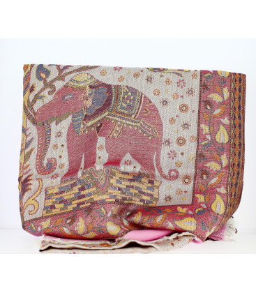 Châle Indien Eléphants