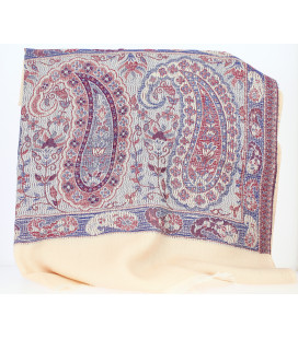 Châle Indien Ciel avec Eléphant