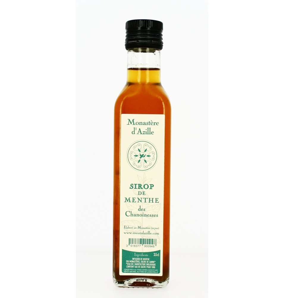 Sirop de Menthe, 100% pur et naturel - (Az-Smth) - 25 cL | AZILLE (Monastère Mater Dei d')