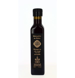 Vinaigre de vin rouge aromatisé au basilic bio - 250 mL | SOLAN (Monastère de la Protection de la Mère de Dieu de)
