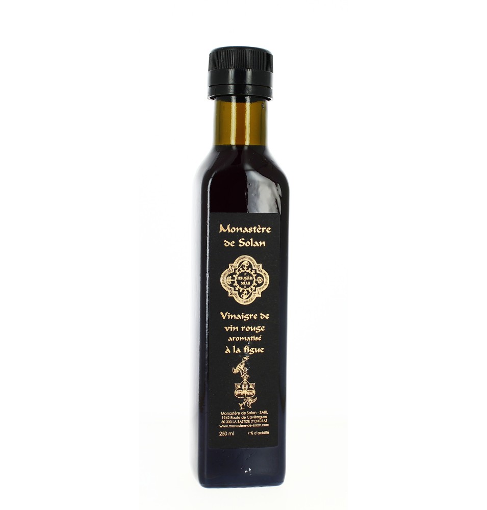 Vinaigre de vin rouge aromatisé à la figue bio - 250 mL | SOLAN (Monastère de la Protection de la Mère de Dieu de)