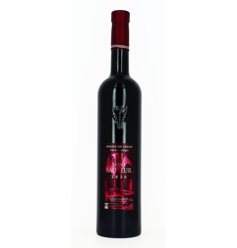 Vin rouge de pays de méditerranée - Saint-Sauveur - BIO ~ 2020 - 75 cL | LÉRINS (Abbaye de)
