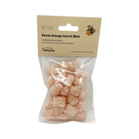 Pavés Orange fourrés Miel  (N°34)